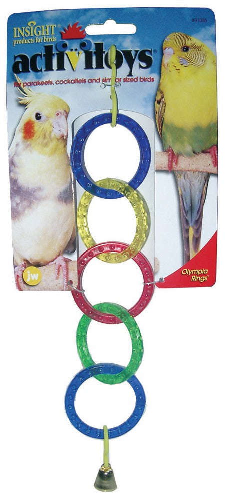 JW Pet ActiviToy Olympia Rings Bird Toy Multi-Color Small Medium