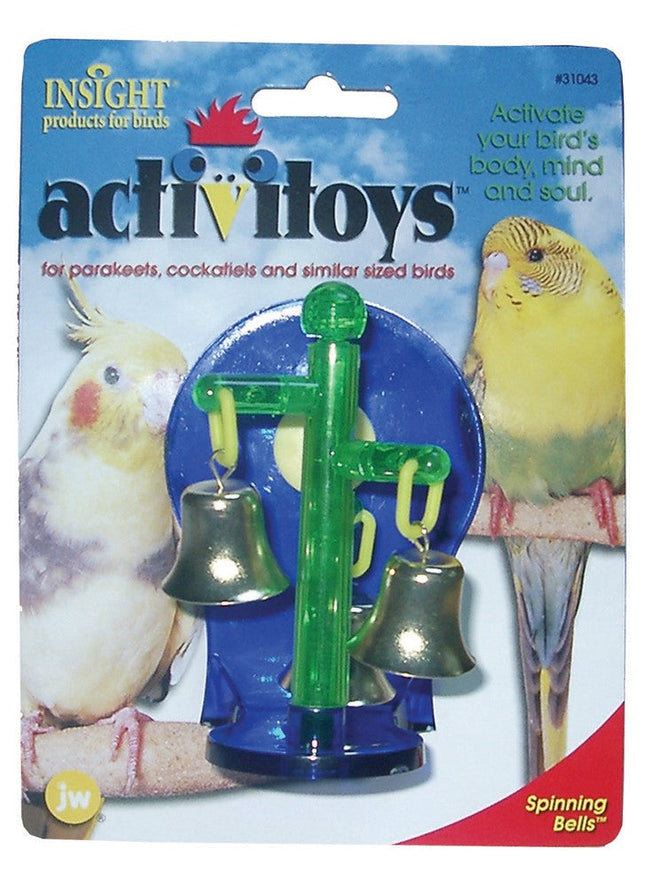 JW Pet ActiviToy Spinning Bells Bird Toy Assorted Small Medium