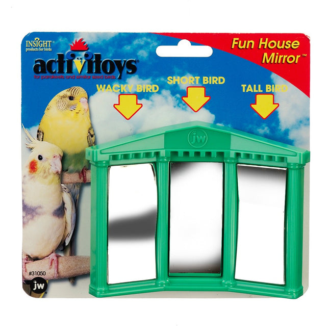 JW Pet ActiviToy Fun House Mirror Bird Toy Multi-Color Small Medium