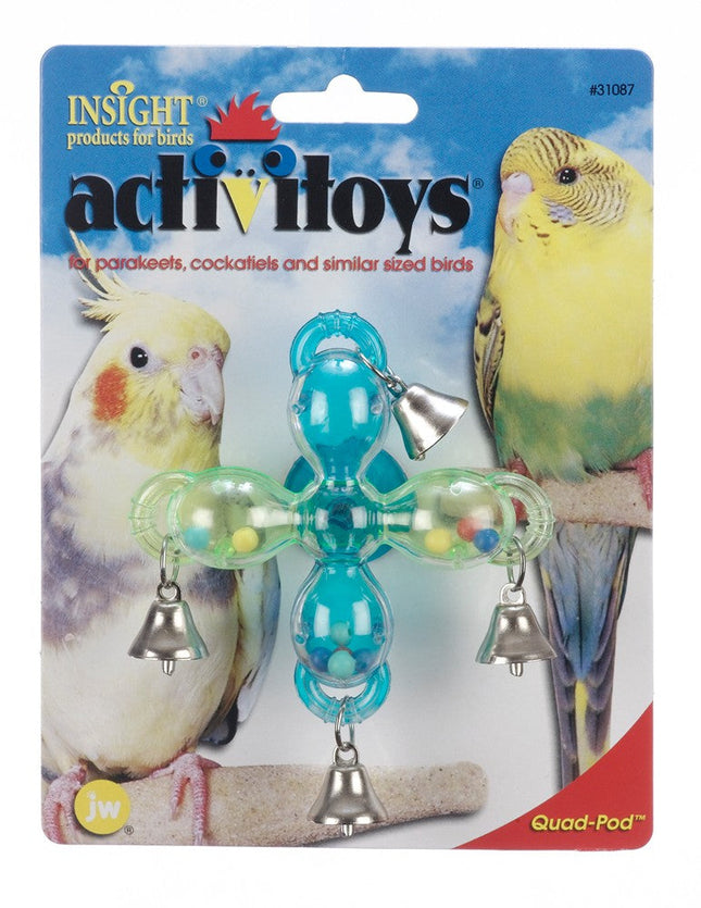 JW Pet ActiviToy Quad-Pod Bird Toy Multi-Color Small Medium