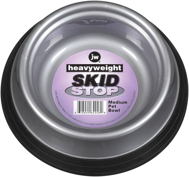 JW Pet Skid Stop Heavyweight Dog Bowl Assorted Medium