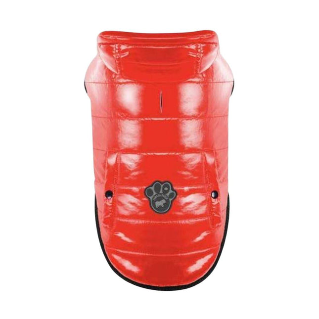 Canada Pooch Dog Puffer Vest Shiny Red 10