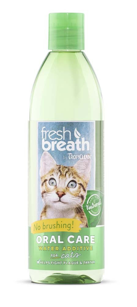 TropiClean Fresh Breath Oral Care Water Additive for Cats 16 Fl. oz