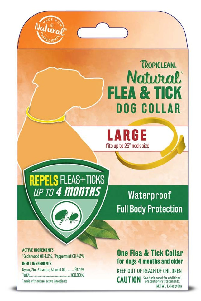 TropiClean Natural Flea and Tick Repellent Dog Collar Large