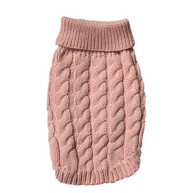 Fashion Pet Cosmo Chunky Cable Sweater Pink Small