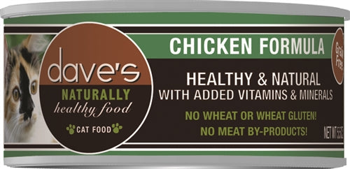 Daves Naturally Healthy Cat Food, Chicken Formula 13.2Oz (Case Of 12)