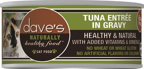 Daves Naturally Healthy Cat Food; Tuna Entree In Gravy 13.2Oz (Case Of 12)