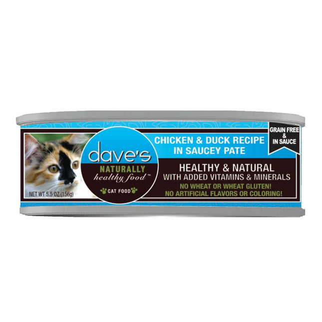 Dave Cat Grain Free Saucey Chicken N Dog and Cat K 5.5O (Case Of 24)