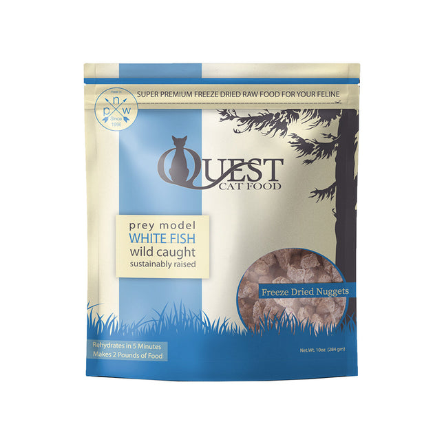 Steves Cat Quest Freeze Dried Nuggests Whitefish 10Oz