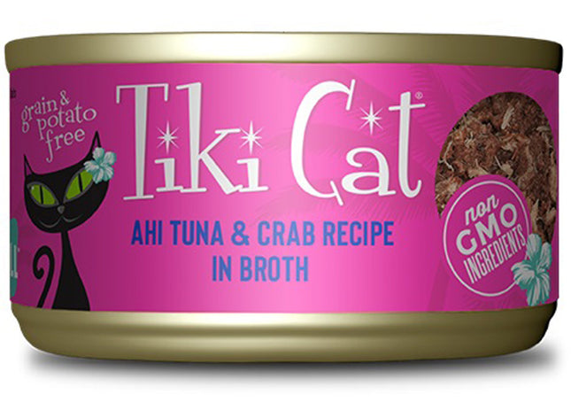 Tiki Pets Cat Hana Grill Ahi Tuna & Crab in Broth 2.8oz. (Case Of 12)