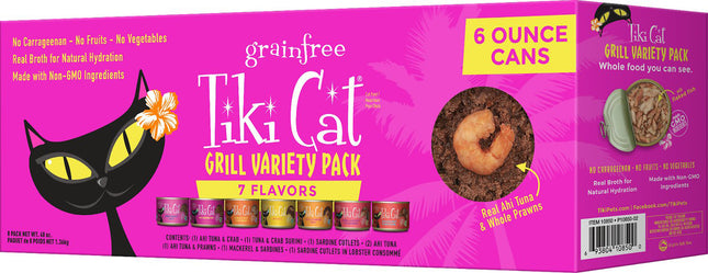 Tiki Pets Cat Grilled 6Oz Variety Pack (Case Of 8)