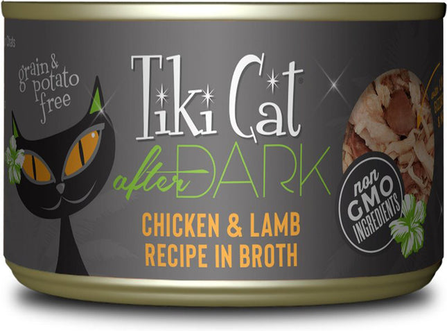 Tiki Pets Cat After Dark Chicken Lamb 5.5 Oz.(Case Of 8)