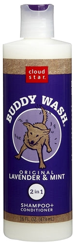 Cloud Star Buddy Wash Original Lavender and Mint Dog Shampoo and Conditioner; 16-Oz. Bottle