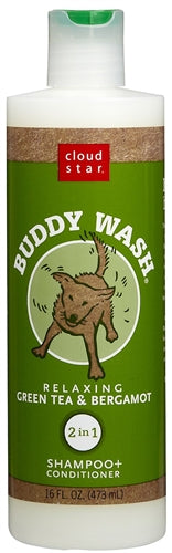 Cloud Star Buddy Wash Relaxing Green Tea and Bergamot Dog Shampoo and Conditioner; 16-Oz. Bottle