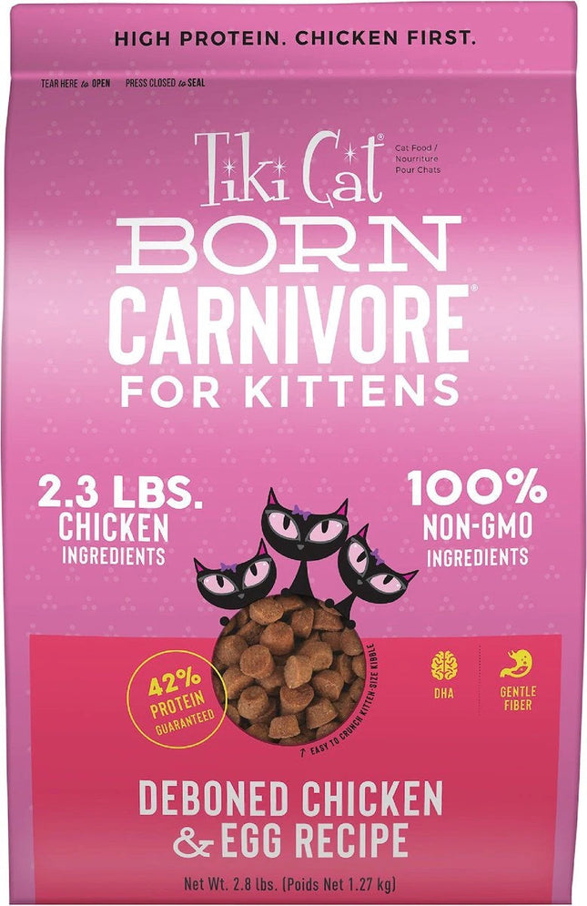 TIKI PET CAT CARNIVORE KITTEN GRAIN FREE CHICKEN and EGGS 2.8LB