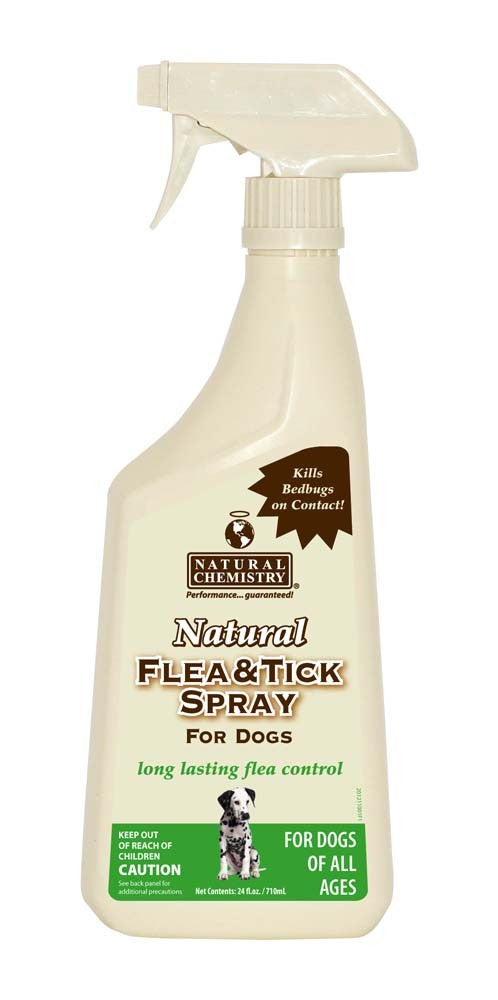 Natural Chemistry Natural Flea and Tick Spray For Dogs 24Oz