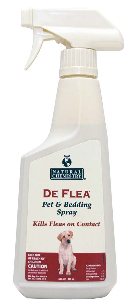 Natural Chemistry Deflea Pet and Bedding Spray For Dogs 16Oz