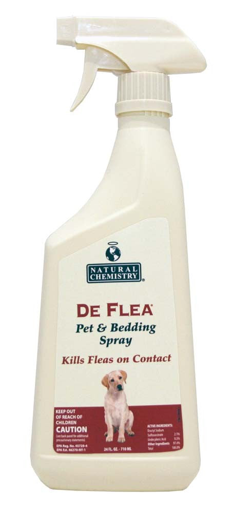 Natural Chemistry Deflea Pet and Bedding Spray For Dogs 24Oz