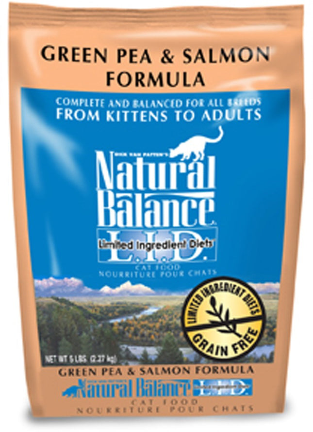 Natural Balance Pet Foods L.I.D Green Pea & Salmon Formula Dry Cat Food 5 lb