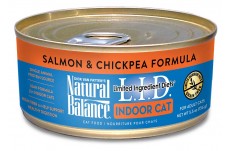 Natural Balance Pet Foods L.I.D. Indoor Salmon and Chickpea Formula Cat Wet Food 5.5 oz 24 Pack