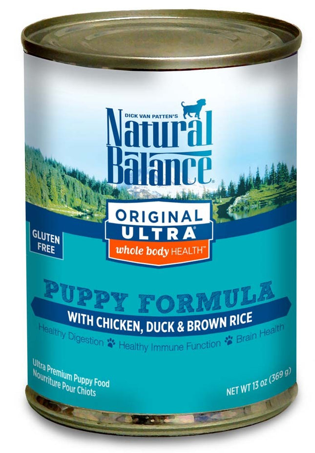 Natural Balance Pet Foods Ultra Wbh Chicken, Duck and Brown Rice Puppy Formula Canned Dog Food 12Ea/13 Oz