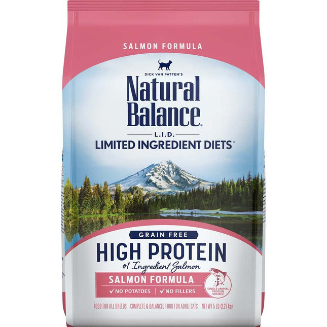 Natural Balance Pet Foods L.I.D High Protein Salmon Dry Cat Food 5 Lb