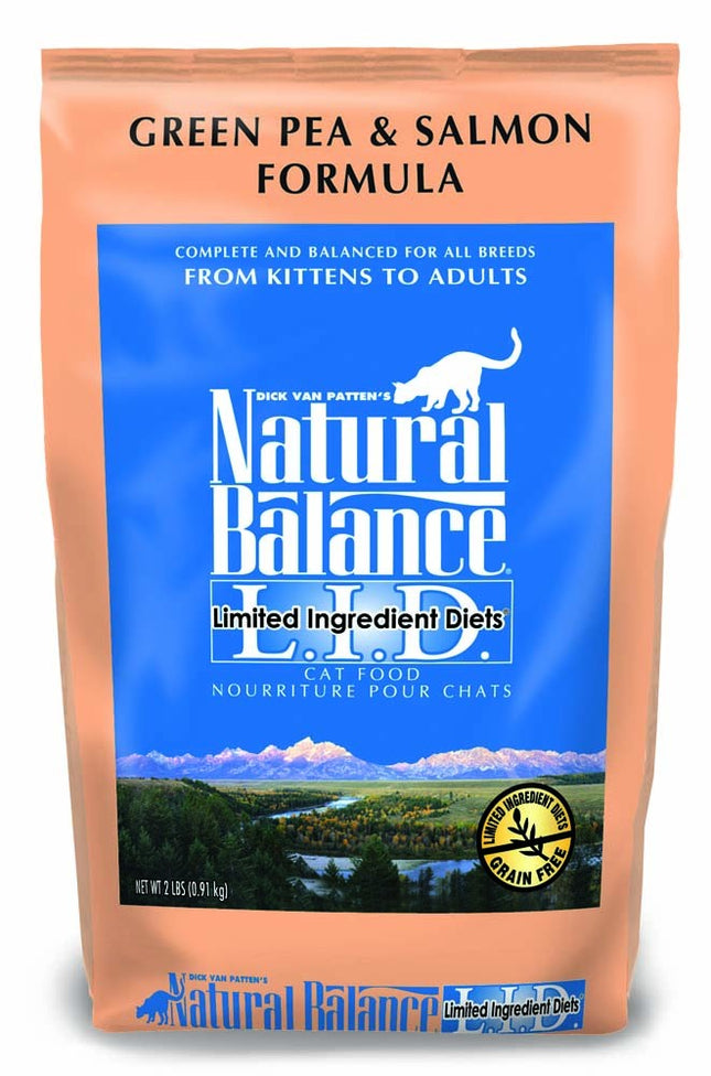 Natural Balance Pet Foods L.I.D Green Pea & Salmon Formula Dry Cat Food 2 lb