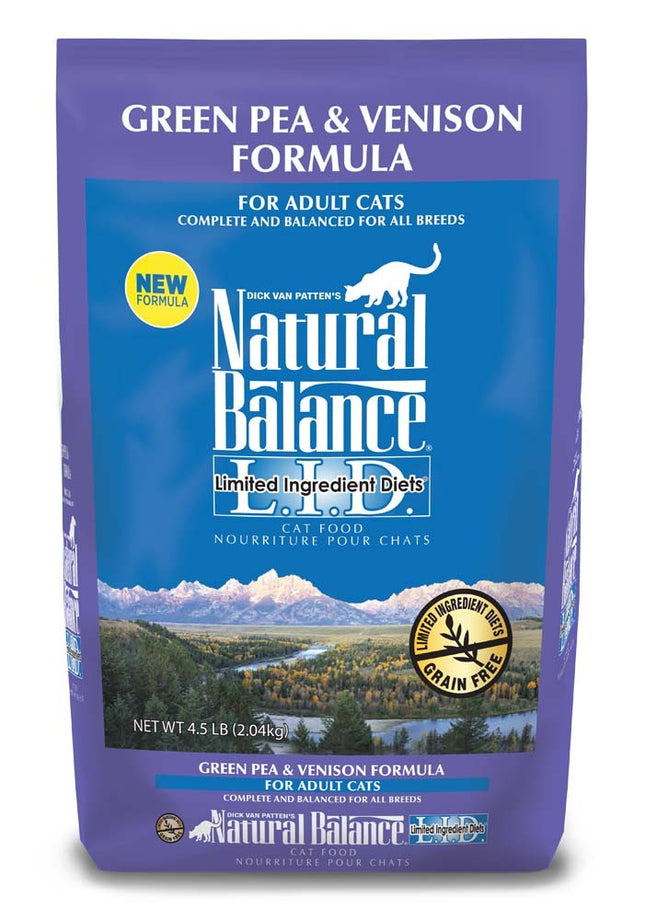 Natural Balance Pet Foods L.I.D Green Pea and Venison Formula Cat Food 4.5 lb