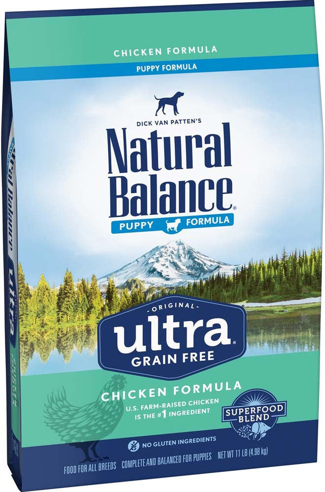 Natural Balance Ultra Grain Free Chicken Puppy Formula Dry Dog Food 11Lb