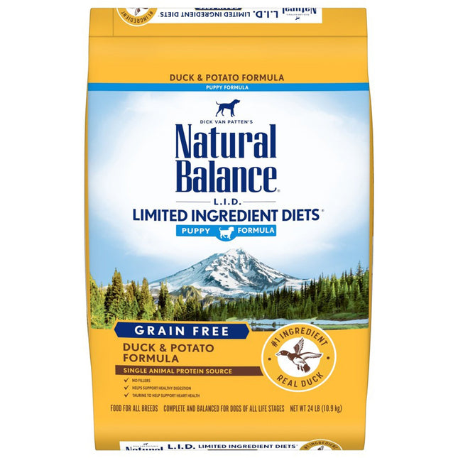 Natural Balance Pet Foods L.I.D. Puppy Dry Dog Food Duck Potato 24 Lb