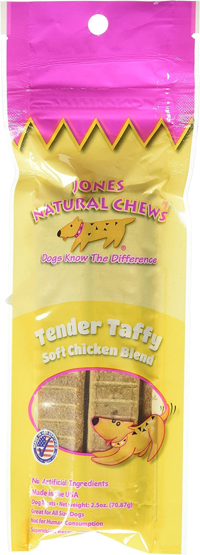 Jones Tender Taffy Chicken 2.5Z/40 count Zipper Bag