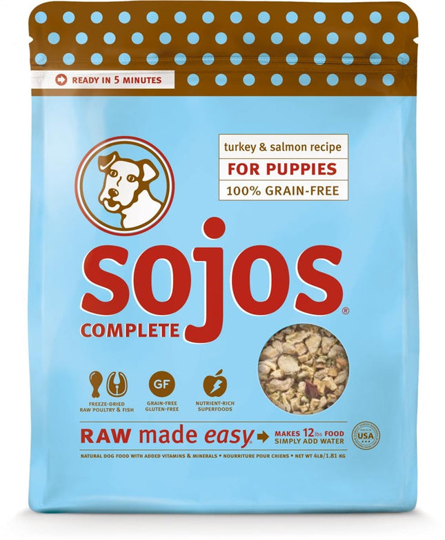 Sojos Complete Turkey and Salmon Recipe Dehydrated Puppy Food, 1 Lb