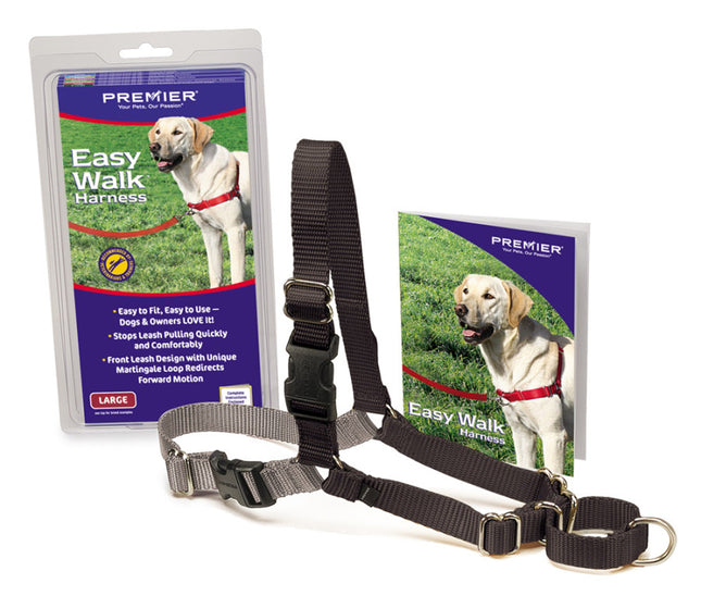 PetSafe Easy Walk Dog Harness Black; Silver Large