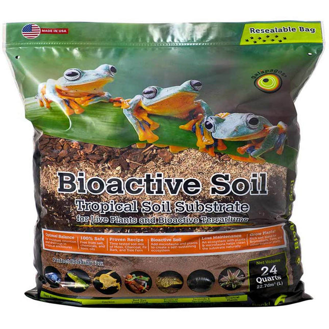 Galapagos Bioactive Tropical Soil Substrate StandUp Pouch 1ea-24 qt