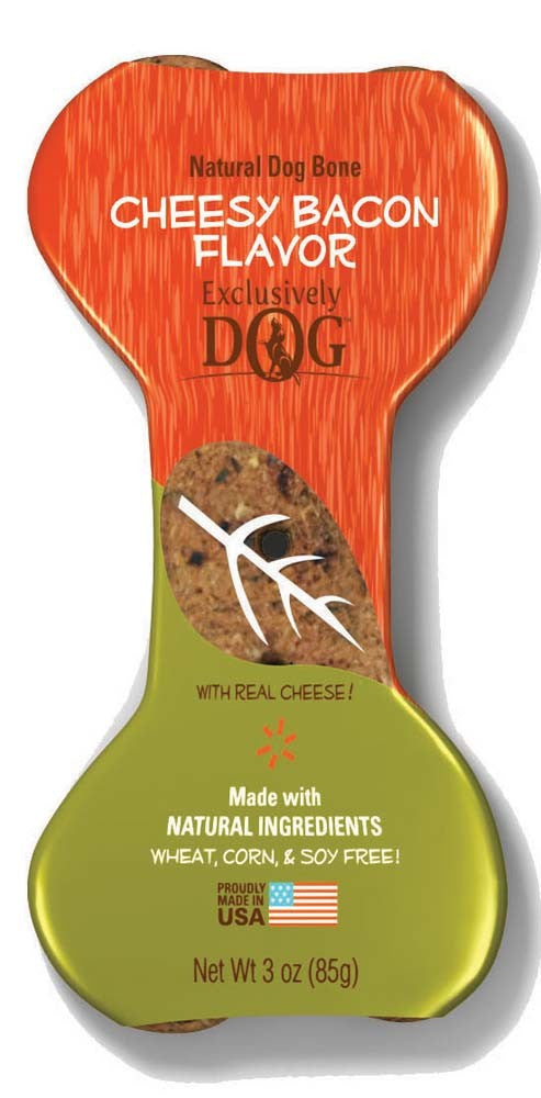 Exclusively Pet Crunchy Bones Cheesy Bacon Bone 3Oz