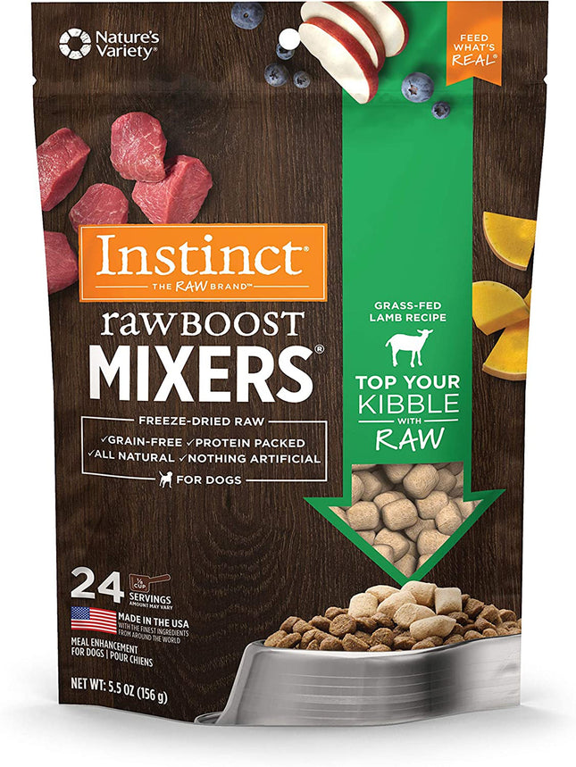 Natures Variety Instinct Freeze Dried Raw Boost Mix Dog Lamb 5.5oz. (Case of 12)