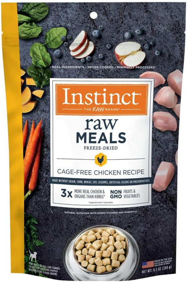 Natures Variety Dog Instinct Raw Meal Freezedried Chicken Cagefree 9.5oz. (Case of 8)