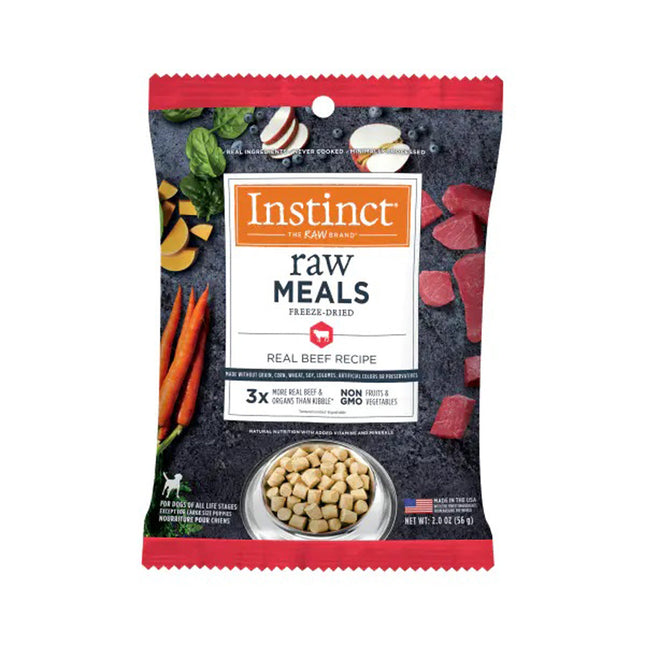 Natures Variety Dog Instinct Raw Meal Freezedried Real Beef 2oz. (Case of 24)