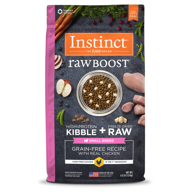 Natures Variety Instinct  Raw Boost Small Breed Chicken 4Lb Grain free (Case of 4)