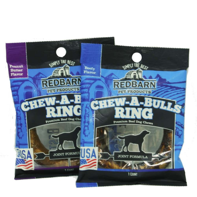 Redbarn Chew-A-Bulls Ring Joint Formula Beef Flavored 2.2Oz