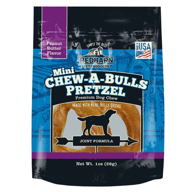 Redbarn Chew A Bull Pretzel Peanut Butter Mini