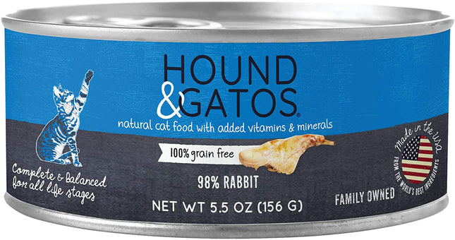 Hound & Gatos Cat Grain Free Rabbit 5.5oz. (Case of 24)