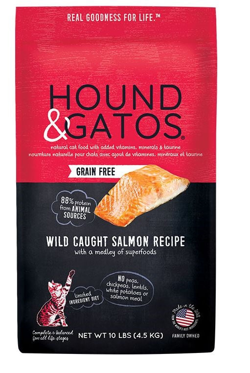 Hound and Gatos Cat Grain Free Salmon 10Lb