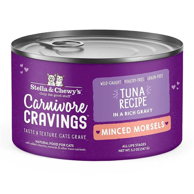 Stella & Chewys Cat Carnivore Cravings Minced Morsels Tuna 5.2Oz (Case of 12)