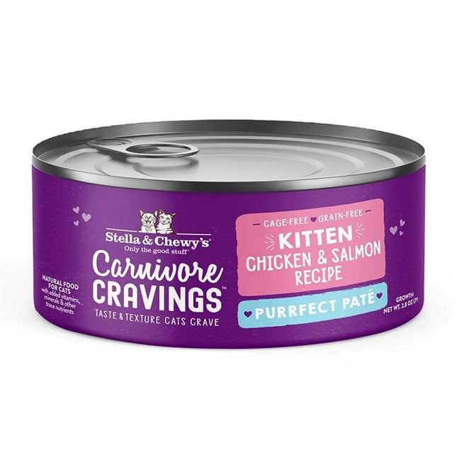 Stella & Chewys Cat Carnivore Cravings Purrfect Pate Kitten Chicken & Salmon 2.8Oz (Case of 12)