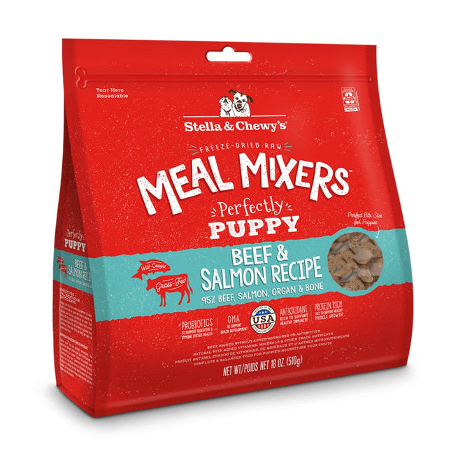 Stella & Chewy's Dog Freeze-Dried Mixer Puppy Beef & Salmon 18oz.