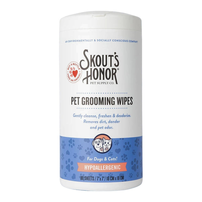 Skout's Honor Dog & Cat Pet Grooming Wipes 80 Count