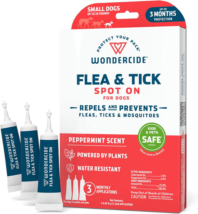 Wondercide Flea and Tick Spot On for Dogs-Small-Peppermint