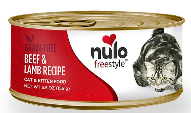 Nulo Grain Free Beef and Lamb Recipe Canned Cat Wet Food 5.5 oz 24 Pack