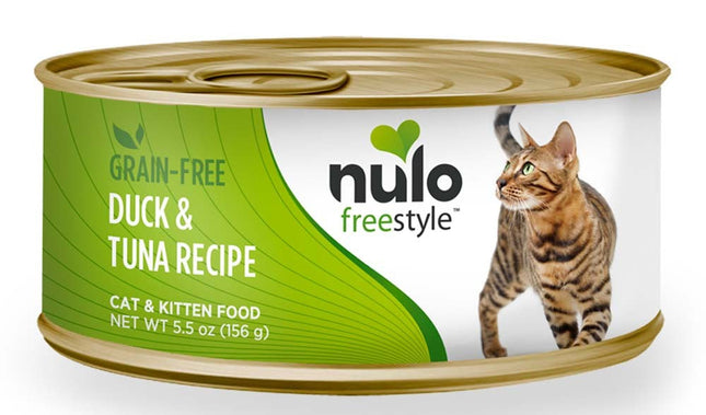 Nulo Grain Free Duck and Tuna Recipe Canned Cat Wet Food 5.5 oz 24 Pack